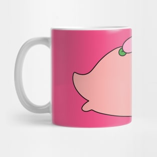 Peach Fruit Triceratops Mug